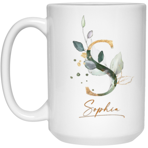 Name mug -- Sophia -- Botanica and Gold Herbs -- 15oz -- CC