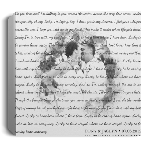 Tony & Jaclyn - CC Canvas 12x12 - Lucky 1.3 Lyrics