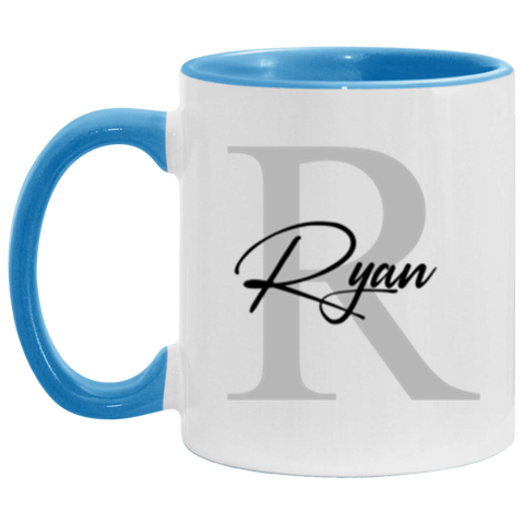 Name Mug -- Ryan -- Blue accent -- CC