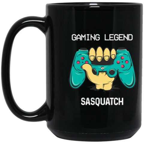 Gamer Mug -- Sasquatch  -- 3 -- 15 oz. Black -- CC