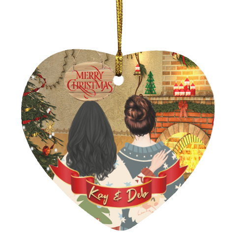 Christmas Ornaments(Best Friend Christmas) --Heart --Kay & Deb