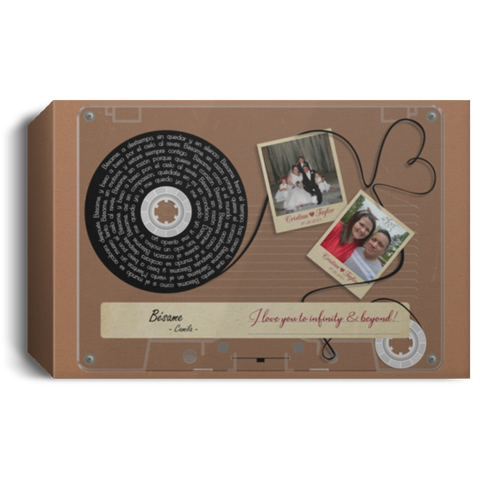Cassettes-Tape Prints -- Canvas 12"X18" -- Cristian & Taylor