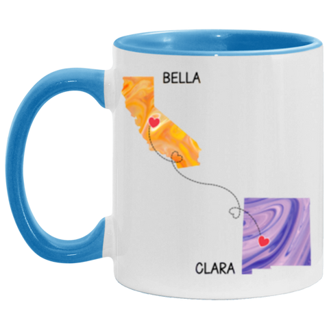 Distance Mug -- Bella Clara Best Friends Forever -- Blue accanet -- CC