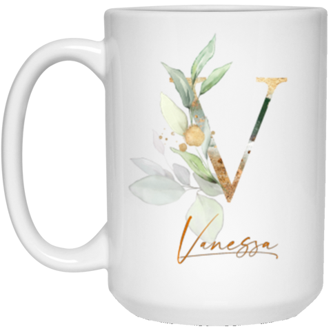 Name Mug(Botanica and Gold Herbs) -- 15oz --Vanessa -- customcat