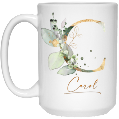 Name Photo Mug -- 15oz -- Carol (font 1)