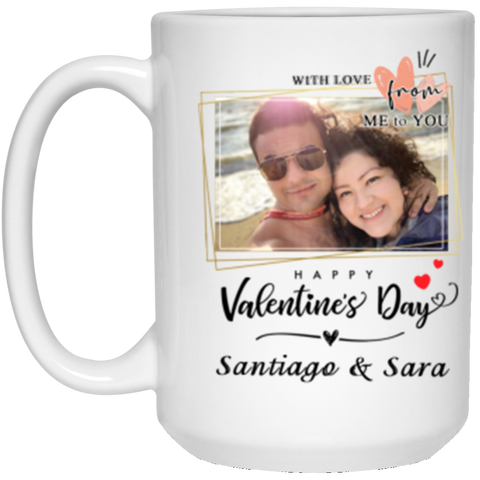 Valentine Mug -- 15oz --  Santiago & Sara -- CC