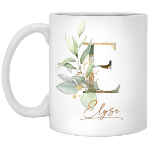 Botanica and Gold Herbs -- 11 oz. White Mug -- Elyse