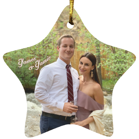 Ornament -- James & Jamie 1 -- Star -- CC