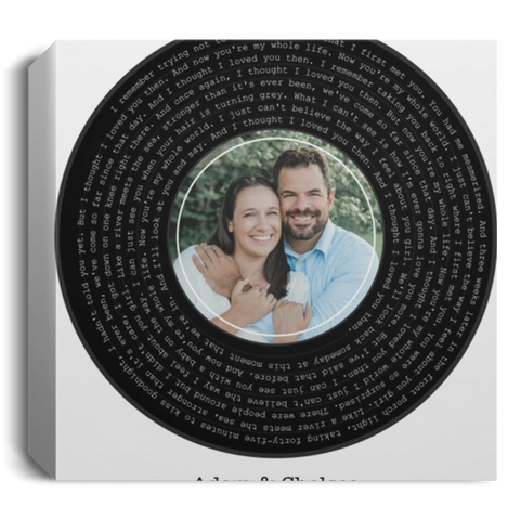 Song Record -- Canvas 24"X24" -- Adam & Chelsea 09.24.2022