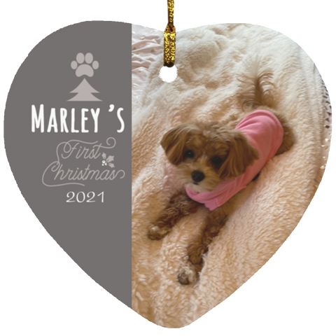 Pet Ornament -- Marley -- Heart