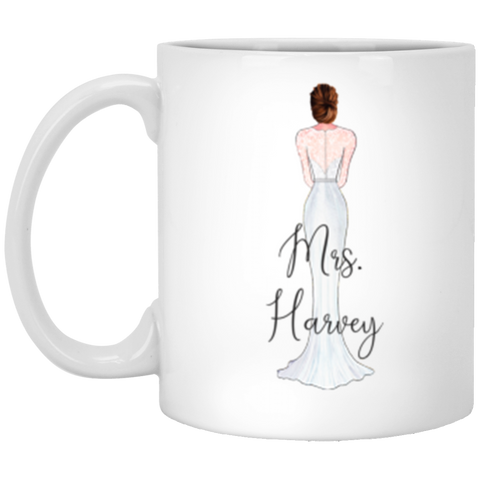 Wedding Mugs -- 11oz -- Mrs. Harvey -- CC