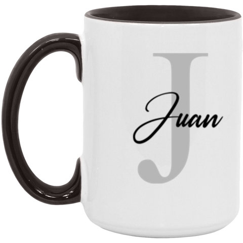 Name Mug -- Juan -- 15oz Black accent Mug -- CC