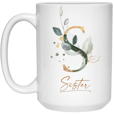 CC 15oz. White Mug - Sister S - Botanica & Gold Herbs