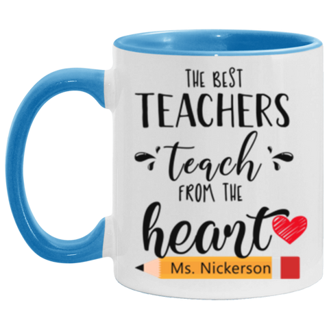 Name Teacher Mug -- Blue Accent -- Ms. Nickerson -- CC