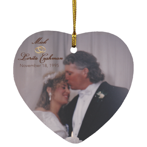 Personalized Christmas Ornaments(Custom Your Image) -- Heart -- Mick & Lorita Cushman -- customcat
