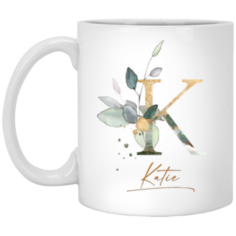 Name Mug -- Katie -- Botanica and Gold Herbs -- 11oz -- CC