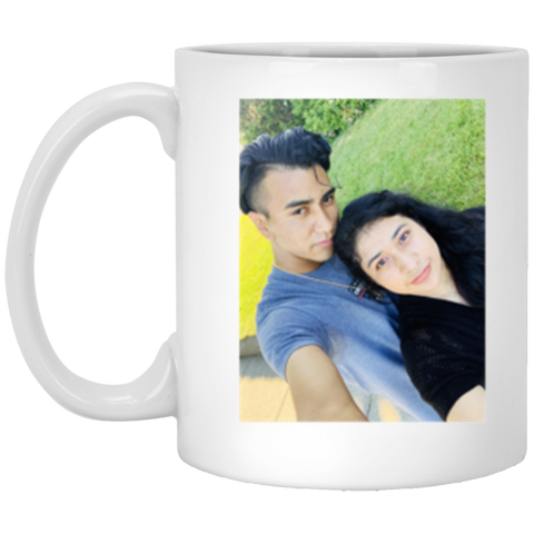 Name photo Mug -- 11oz -- Feliz 1 aniversario -- CC