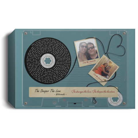 Cassettes-Tape Prints -- Canvas 12"X18" -- Phil & Amanda