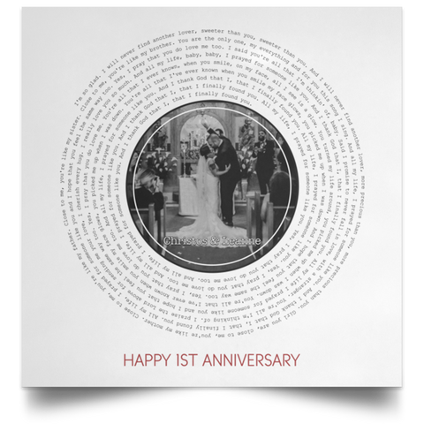 Song Record -- Poster 16''x16'' -- Christos & Leanne