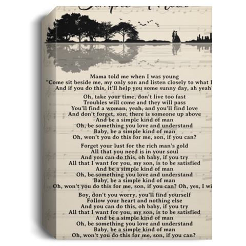 CC 16x24 Canvas 1.5in Frame - Simple Man - Design 2