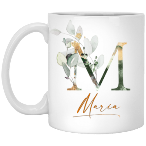 Name Mug(Botanica and Gold Herbs) -- 11oz. White --Maria