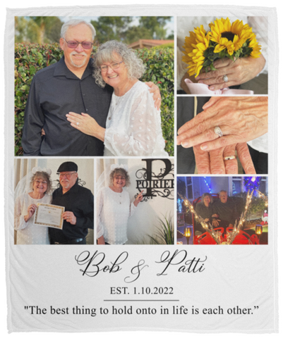 Family -- Cozy Plush Fleece Blanket 50x60 --Bob & Patti