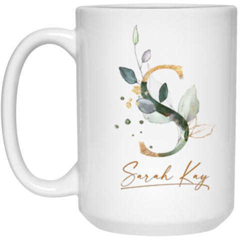 Name mug -- Sarah Kay (Botanica and Gold Herbs) -- 15oz -- CC