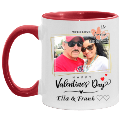 Valentine's Day Mug -- 11oz Red Accent -- Ella & Frank -- CC