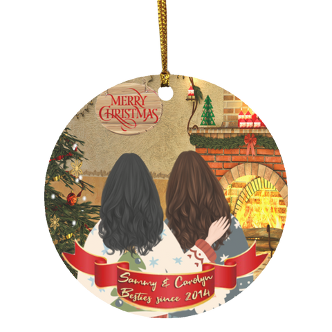 Personalized Christmas Ornaments(Best Friend Christmas) --Circle --Sammy&carolyn -- customcat