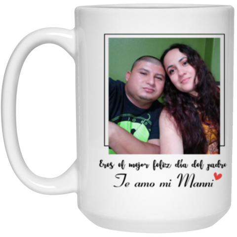 Dad Mug -- 15 oz. White Mug --  Selina y Maní
