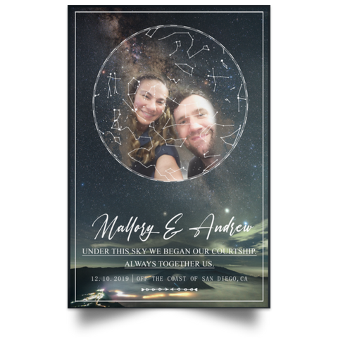 Star map -- Andrew & Mallory 12.10.2019 -- 12x18 -- CC