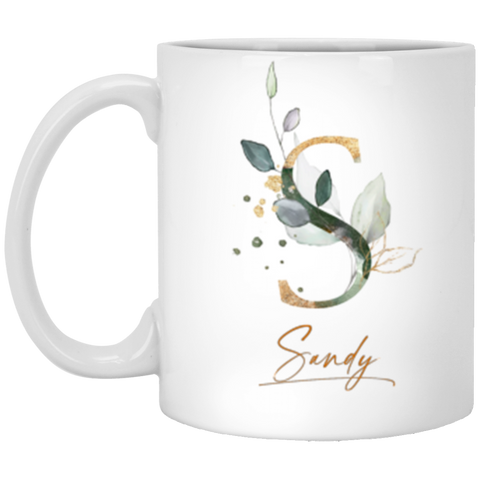 Botanica and Gold Herbs --  11 oz. White Mug -- Sandy