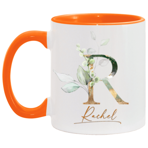 CC 11 oz. Accent Mug Orange  - Rachel R Botanical