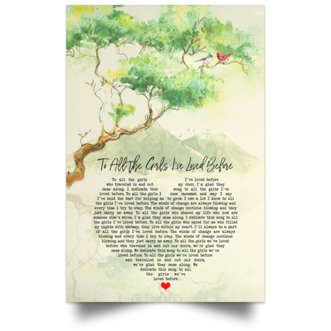 CC Poster 12x18 - To All The Girls  - Lyrics