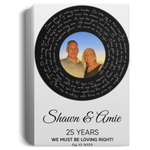 Vinyl -- Shawn & Amie 25 YEARS -- Canvas 12x18 -- CC