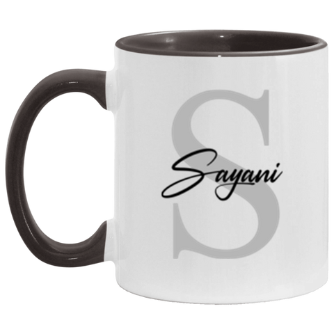 Name Mug -- Sayani -- 11oz Black accent -- CC