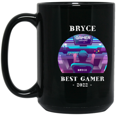 Gamer Mug -- Bryce 2022 -- 15 oz. Black -- CC