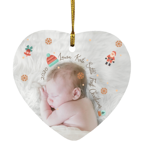 Christmas Ornaments(Baby Portraits) -- Heart -- Laura Kate