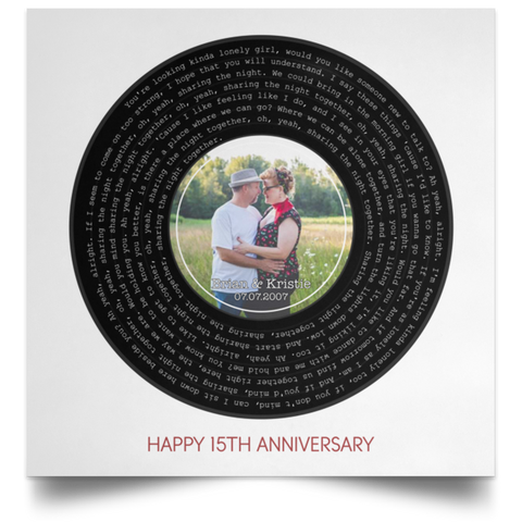 Song Record -- Poster 16''x16'' -- Brian & Kristie 07-07-2007