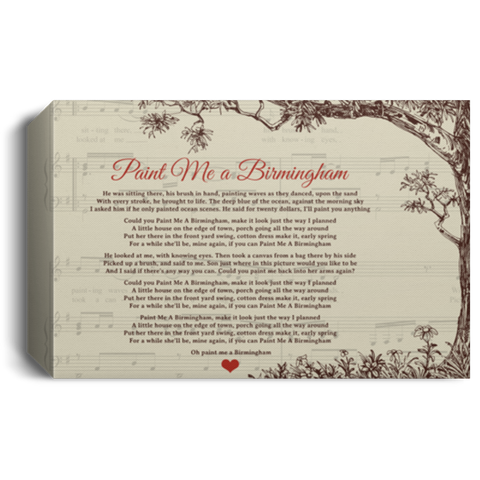 Paint Me A Birmingham (Tracy Lawrence) -- New style 2 -- Canvas 12x18 -- CC