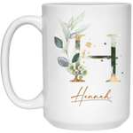 Botanica and Gold Herbs -- 15 oz. White Mug -- Hannah