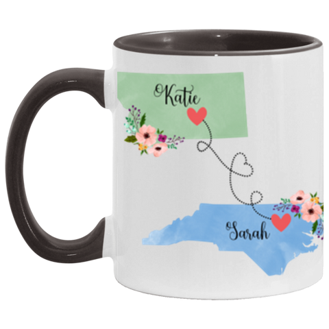 Distance mug -- Katie Sarah -- Black Accent Mug -- CC