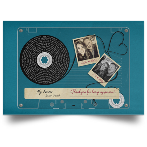 Cassettes-Tape Prints -- Poster 24''x36'' -- Mike & Haley