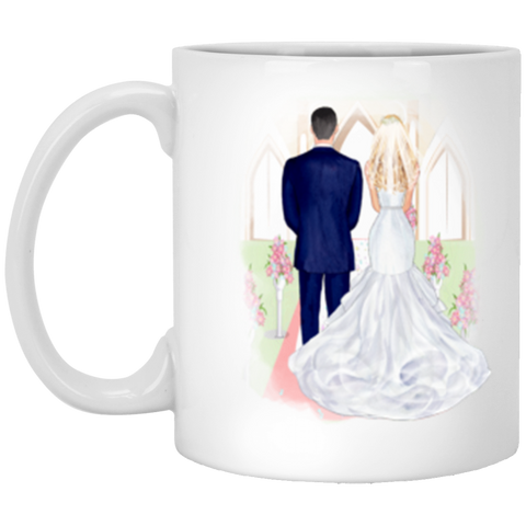 Personalized Mrs Wedding  -- My favorite walk -- 11oz -- CC