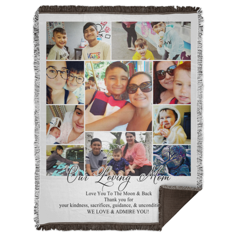 Family Woven Blanket - 60x80 -- Our Loving Mom