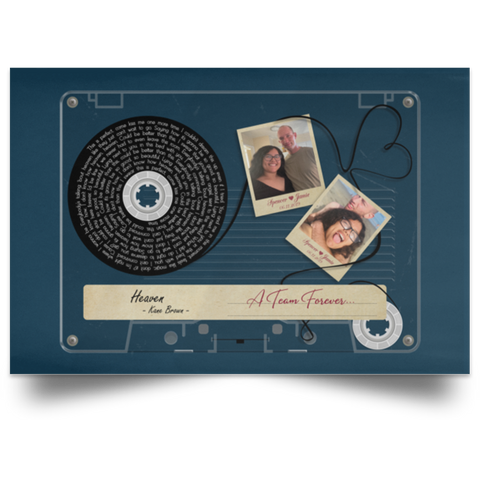 Cassettes-Tape Prints --  Poster 12''x18'' -- Spencer & Jamie