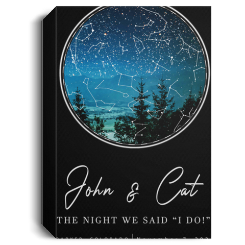 Starmap --  John & Cat November 7, 2021 -- Canvas 24x36 -- CC