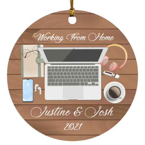 Home working Ornament -- Justine & Josh 2021 -- CC