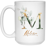 Botanica and Gold Herbs -- 15 oz. White Mug -- Melissa