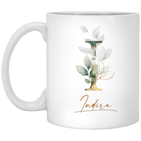 Botanica and Gold Herbs --11 oz. White Mug -- Indira